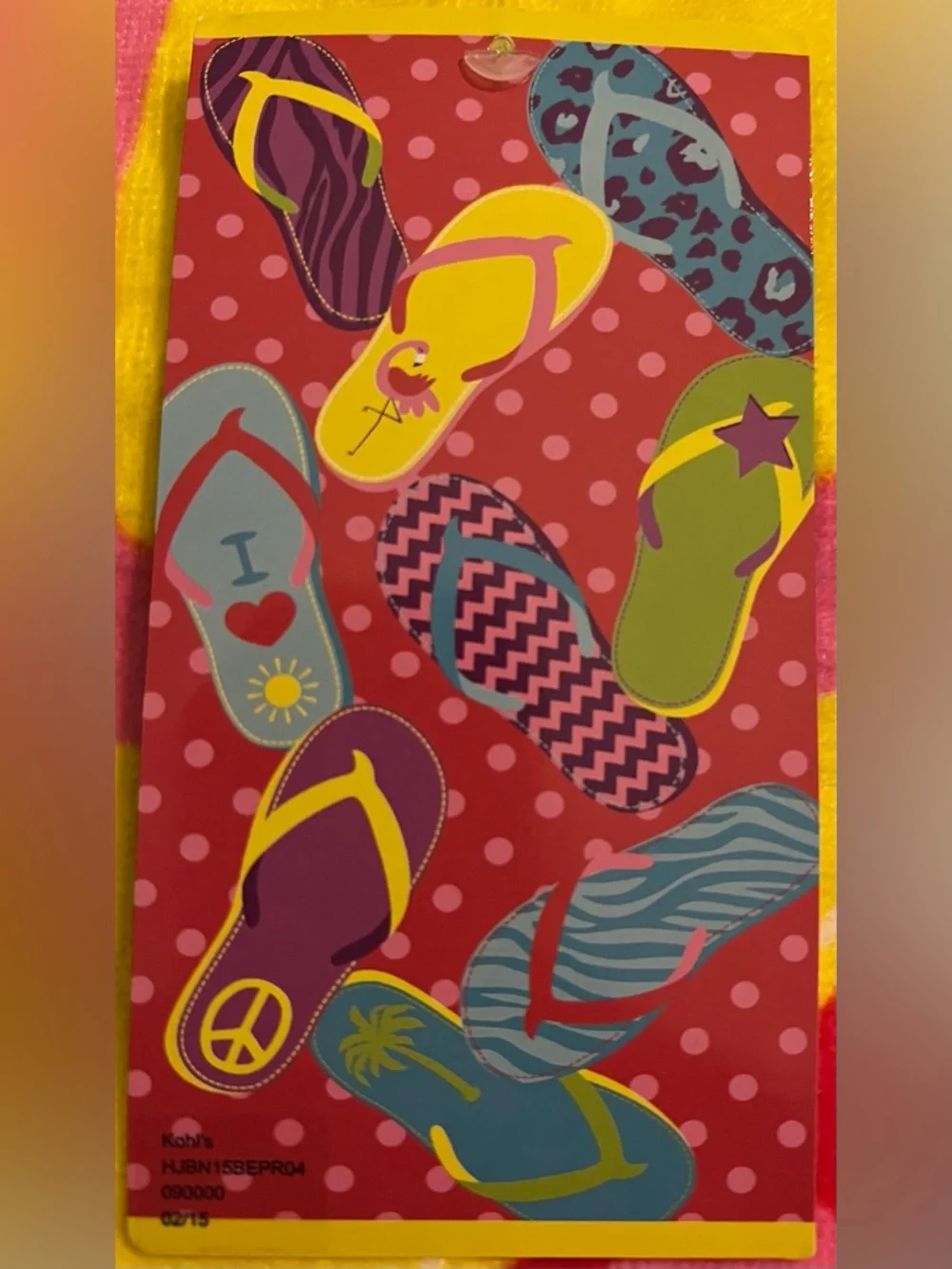 Jumping Beans Fun Colorful Flip Flops Beach Towel